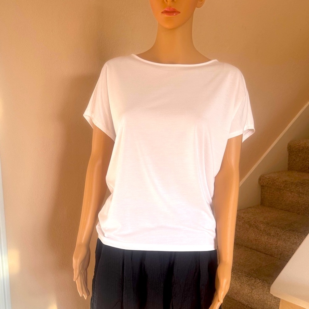 NWOT Uniqlo White Women's Top, Size S, fits M.